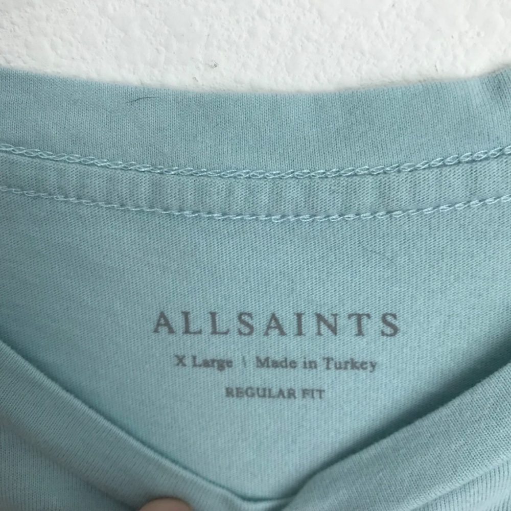 AllSaints Pale Blue Crewneck Short Sleeve Tee - Picture 6 of 9